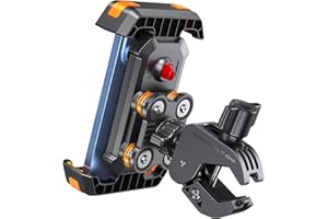 KZOMKZOO 2025 Upgraded Handyhalterung Fahrrad Lenker, Universal Handyhalterung Motorrad [Doppelt Vibrationsgedämpft ] -360°drehbar Handyhalter für iPhone 17 16 15 Pro/Samsung S24 Ultra(4,7-7,2''Smartphone )