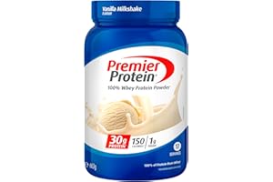 Premier Protein - Whey 100% Protein Powder - Vanilla Milkshake - 663g