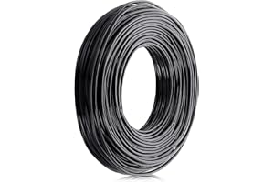 ‎YOOSSO Yoosso Basteldraht Schwarz 2mmx30m, Draht zum Basteln Bindedraht Aluminiumdraht Schmuckdraht Modellierdraht Draht Rostfrei für Schmuckherstellung DIY Bastelarbeiten