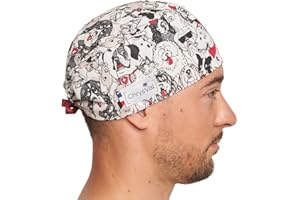 CHRYSVAL - Calot Court T'as Du Chien ! - Bonnet Chirurgical Ou Calot Cuisine Unisexe 100% Coton Oeko-Tex - Réglable Avec Attaches