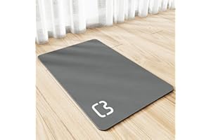 GIBZ Alfombrilla para Comedero Gato Tapete Mantel Individual Rectangular Simple Impermeable para Mascotas Gris Oscuro 45x60cm