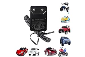 FLLYVLY Caricabatterie Universale 12V 1A per Auto Elettriche per Bambini, Compatibile con Moto, SUV, ATV una varietà di auto elettriche- Caricatore con Display LED, Ingresso 100-240VAC(nero)