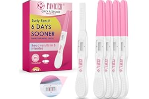 HOME HARBOR 5 Pcs Test de Grossesse,Tests de grossesse précoce,Pregnancy Test,Emballés individuellement Pregnancy Test,Détection rapide en 3 minutes,rose.