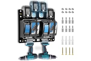 Wandhalterung für Makita,Kann bis zu 4 18-V-/14,4-V-Akkuhalter für Makita,0,2 cm Dicke Metall Akku Halterung für Makita Ladegerät Wandhalterung,Ordnung in Werkstatt und Garage