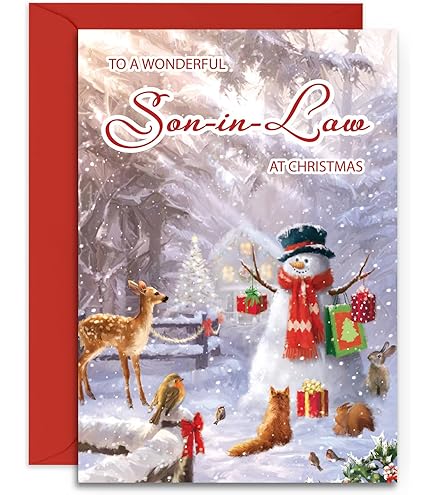 Son And Daughter In Law Cute Christmas Birds Card - View #7