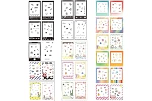 XUZOPIM Lot De 32 Autocollants De Bordure Photo, Jolis Autocollants Photo Compatibles Avec Le Film Instantané Fujifilm Instax Mini 12/11/9/8/7S/70/40/50S/90 Evo