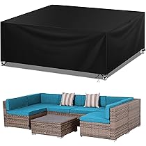 Copertura Per Mobili Da Giardino,Telone Da Giardino Rettangolare Anti Uv Impermeabile Oxford 210d Per Sedia Tavolo Divano Tavolo Da Giardino Patio Nero 200x160x70 Cm 85560330 - Foto 13