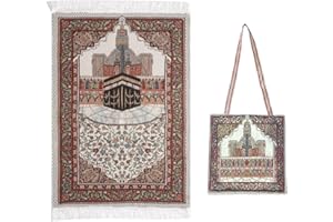 Hitopin Prayer Mat, Prayer Mat Islam, Prayer Mat Islamic, Muslim Prayer Rug, with Elegant Design Bags, for Ramadan Islamic Muslim Prayer, Great Gift for Family, Lover and Friends