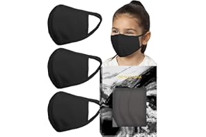 Stretch Sculpt Childrens in Black Face Masks by KARIZMA Fabric Face Mask 3 Kids Masks