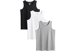 The Essentials Wardrobe Ladies Vests 3 Pack Multicoloured Sleeveless Womens Vest Quality Workmanship Soft Comfort Fit Cotton Tee Crew Neck Multipack Undershirts Sizes S-4XL
