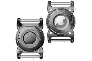 ONEONTA 2er Pack Airtag Hund | Airtag Anhänger Hund - Airtag Hülle Hund Wasserdicht für Airtag Hundehalsband mit Abnehmbarer Metallschlaufe, Robustes TPU, Leicht, Kompakte Größe, für 3cm Breite