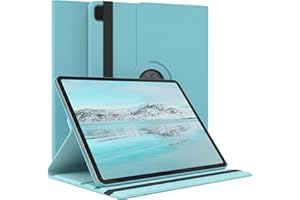 EAZY CASE - Étui pour tablette compatible avec iPad Pro 12,9 - Smart Cover, étui ultra fin pour tablette, fonction support multi-angle, étui rotatif - Bleu clair