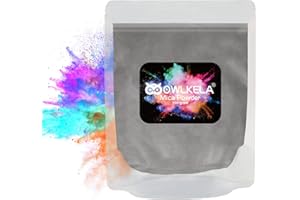 OWLKELA Poudre de mica pailletée de 100 g – Pigment cosmétique résine époxy pour la fabrication de savon/bougie, art en résine époxy, beaux-arts, gloss à lèvres – 7 couleurs disponibles – Gris argenté