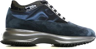 Hogan Scarpe Sneaker Donna Interactive Allacciata HXW00N0001035X0071 Blu  Notte (36 EU - 3 UK) : Amazon.it: Scarpe e borse