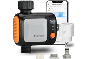 Johgee WiFi Water Timer, Smart Irrigation Sprinkler Timer with WiFi Hub, Hose Timer with Rain Delay for Garden Lawn, Garden Watering System with APP Control/Automatic/Manual, Work with Alexa