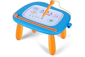 Smasiagon Toddler Toys for 1 2 3 Year Old Boys, Magnetic Drawing Board Doodle Pad for Toddlers 1-3, Educational Learning Travel Toys for Baby Boys Girls Birthday Chritsmas Gifts (Blue)