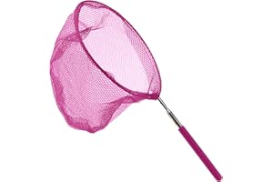 D.A.Y. Republic 27” Kids Extendable Fishing Net – Bug, Insect, Fish, Crab Catcher Toy Age 3+ with Telescopic Handle, 36–68cm, (Pink)