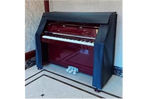 Cutfouwe Vertikales Klavier Abdeckung,Volle Leder Klavierabdeckung,Klavier Abdeckung Staubschutz,155x35x125cm