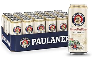 ‎PAULANER BRAUEREI Paulaner Hefe-Weißbier Naturtrüb• Weizenbier spritzig-mild•EINWEG (24x0,5l)