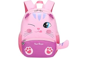 Tokeya Sac à Dos Maternelle Enfant Scolaire Cartable Mini Sacs D'école Mignon 3D Préscolaire Sac à Dos Crèche Garderie Sac 2-6 Ans Bébé Fille Retour à L'école Cadeau, Rose lapin