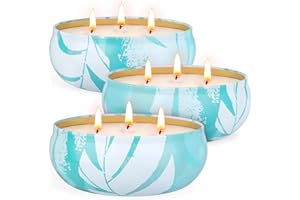 NALIKOSTY Citronella Kerze Outdoor Groß, Kerzen Set draußen, 3 Pack Zitronellakerzen Natürliche SojaWachs Kerzen Zitronengras, Duftkerzen für Indoor Outdoor Terrasse Garten Hinterhof Camping