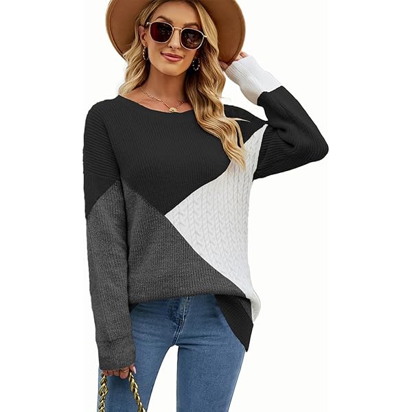 HOTOUCH Damestrui met lange mouwen, gebreid, elegant, semi coltrui, herfst, winter, trui, losse effen trui, S-XXL, Zwart, XL