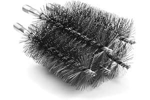 Utoolmart Reinigungsbürste aus Stahldraht, runde Schornsteinreinigungsbürste, M12-Gewinde-Schnittstelle, Reinigungsbürste, 55 mm Durchmesser, 160 mm Länge, 5 Stück