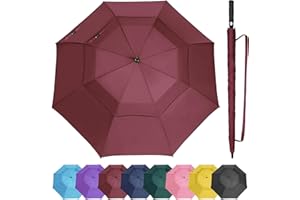 ZOMAKE Ombrello da Golf Antivento Automatico M/L/XL/XXL - Ombrelli Pioggia Grandi Resistente Antivento Con Doppio Baldacchino.Extra Large Umbrella per Viaggio Uomo Donna