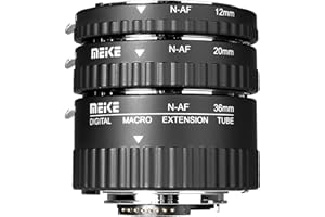 Meike MK-N-AF1-A Metall Auto Foucs Makro Zwischenring Adapter Kit für Nikon DSLR Kameras (12mm+20mm+36mm)