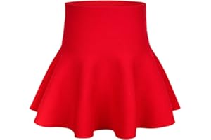 CZIMOO Ragazze Vestito Gonna a Pieghe Bambini Casual Vita Alta A-Linea Gonna Skater per 1-12 Anni