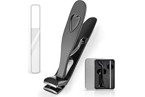 NEUTYPECHIC Tagliaunghie Uomo, Grande Tronchesino Unghie Piedi a Testa Angolata per Anziani Unghie, Tagliaunghie Professionale per Unghie Spesse, Taglia Unghie In Acciaio Inossidabile, Nero