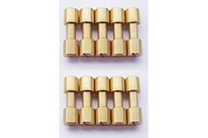 DANULAND Brass Corby Bolts Fasteners, EDC Knives Maker Pivot Pin Rivets,DIY Knife Handle Studs Screws,Pack of 10 (8mm)