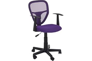 ‎CARO-MÖBEL CARO-Möbel Kinderdrehstuhl Studio - Ergonomischer Schreibtischstuhl mit Armlehnen, Verstellbar, Lila - Ideal für Kinder, Atmungsaktives Mesh, Leichter Aufbau [bis 80kg]