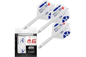 ‎TARGET DARTS Target Darts Star Wars R2-D2 K Flex Integrated Dart Flights & Shafts | R2D2 3er-Pack K-Flex, Nr. 2 und Nr. 6 | Short, Intermediate & Medium Disney Kflex Zubehör