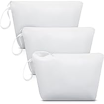 5 Stück Canvas Aufbewahrungstaschen Blanko | DIY Kosmetiktasche | 24cm Weiß Zum Bemalen