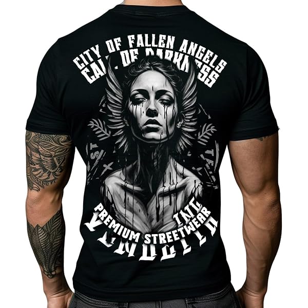 Maglietta Uomo Vendetta Inc. Call Of Darkness | 100% Cotone Nero | Stampa Anteriore E Posteriore | Casual Sportivo