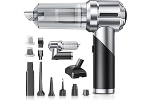 NVKHG Aspirateur à Main, 28000Pa Aspirateur à Main sans Fil, 3 en 1 Mini Aspirateur de Voiture avec Moteur sans balais, Pliable Aspirateur sans Fil pour Voiture, Maison, Cuisine