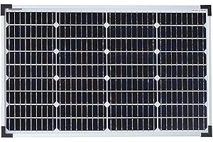 Enjoy Solar PERC Mono 50W 12V Pannello Solare Modulo Fotovoltaico, 166mm*166mm Cella Solare Monocristallina con 9 Busbars, Ideale per Camper, Alloggi da Giardino, Barca