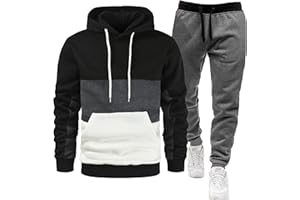 Baymate Conjunto de Chándal para Hombre Sudadera con Capucha y Pantalones Deportivos Traje de Jogging Ropa de Ocio
