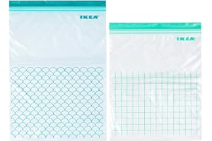 MY STYLO COLLECTION Resealable Bag, Turquoise, Light Turquoise 30 Pack, Materials Polyethylene Plastic, Comprises: 15 Bags 6 Liters (28.5x41 cm) and 15 Bags 4.5 Liters (27x34 cm). (1)