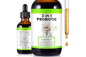 Tooffi Probiotics for Cats,Cat Probiotics Supplement,3-in-1 Probiotic for Cats with Digestive Enzymes,Health & Immunity with Probiotic for cats for All Ages