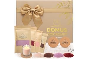 Festicy Sabbia per Candele Profumata con Stoppini I Set Completo 4 Aromi Naturali x 100g I 5 Stoppini Candle Wick + 2 Basi Sughero I Kit Candele Fai da Te Creative I Idea Regalo Originale e Unico