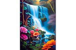 CEOVR Peinture Diamant Adulte,Paysage 5D Diamond Painting Complet,Diamant Kit Enfants,Diamant Strass Point de Croix Cristal Painting pour Murale Décoration,Fleurs 30x40 cm