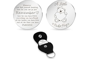 SERENEGLOW Love Pocket Hug Bear Heart Easter Gifts Inspirational Gifts for Women Men, Presents for Him Her Kids Easter Gifts Pocket Hug Heart Thoughtful Gifts Birthday Gifts Graduation Friends Gifts Valentines