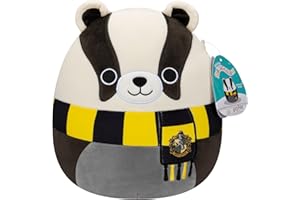 Squishmallows SQWB00066 - Peluche Oficial de Harry Potter Hufflepuff, 25 cm, Peluche Supersuave