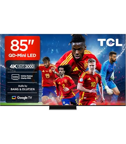 TCL 85Q6C Televisor 85 Pulgadas QD-Mini LED 4K Smart TV, 1000 nits