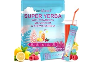 WEIWEILA Super Yerba Mate Instantpulver 30 Beutel – Yerba Mate mit Limonadengeschmack. Dreifache Energie + Unterstützung für Gehirn und Darm, Zitronen-Erfrischung | Konzentrationsschub und Darmgesundheit