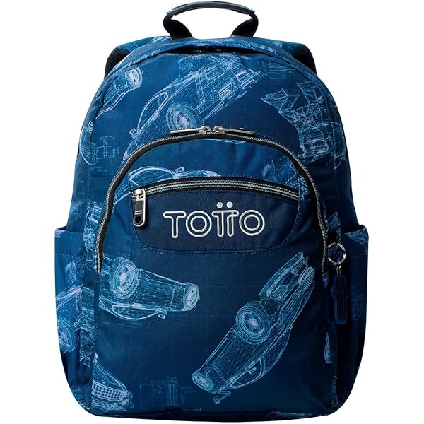 Zaino Scolastico Grande TOTTO Rayol: 19,6L, In RPET Riciclato, Porta PC 14", Schienale Ergonomico, Stampa Grafily
