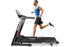 JLL FITNESS JLL T450 Folding Home Treadmill, 4.5HP Treadmill with Speaker, LCD Display, Speed 0.3-16 KPH Walking Machine for Home, Incline Portable Running Machine with Bluetooth | 20 Programmes