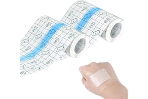 ZXNJA 2 Rouleau Pansement Tatouage Waterproof 15cm X 2m,Pansement Waterproof,Bandage Transparent Imperméable,Bandage Transparent Imperméable,Pour Natation Sport Protéger Douche Blessures Tatouage